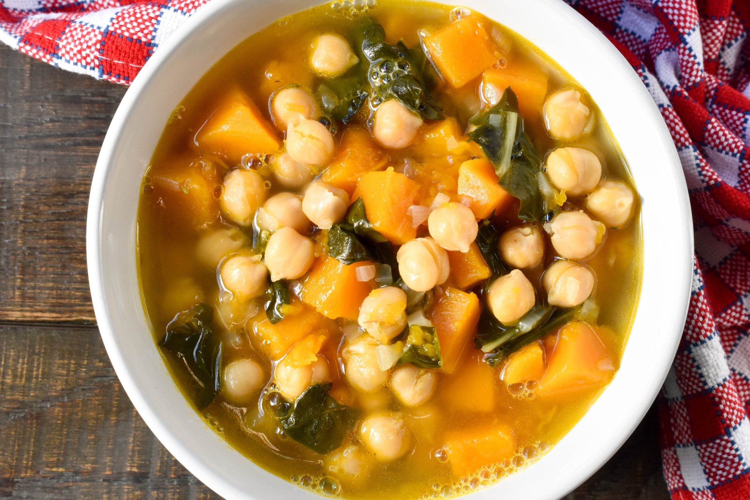 Cozy up with our hearty chickpea soup recipe