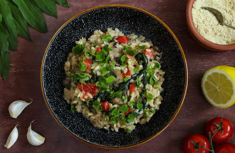 Satisfy your taste buds with our creamy vegan risotto