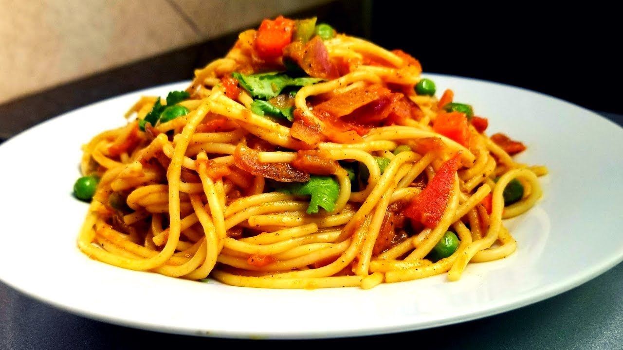 Spicy Vegetarian Spaghetti: Delicious Indian Twist Recipe